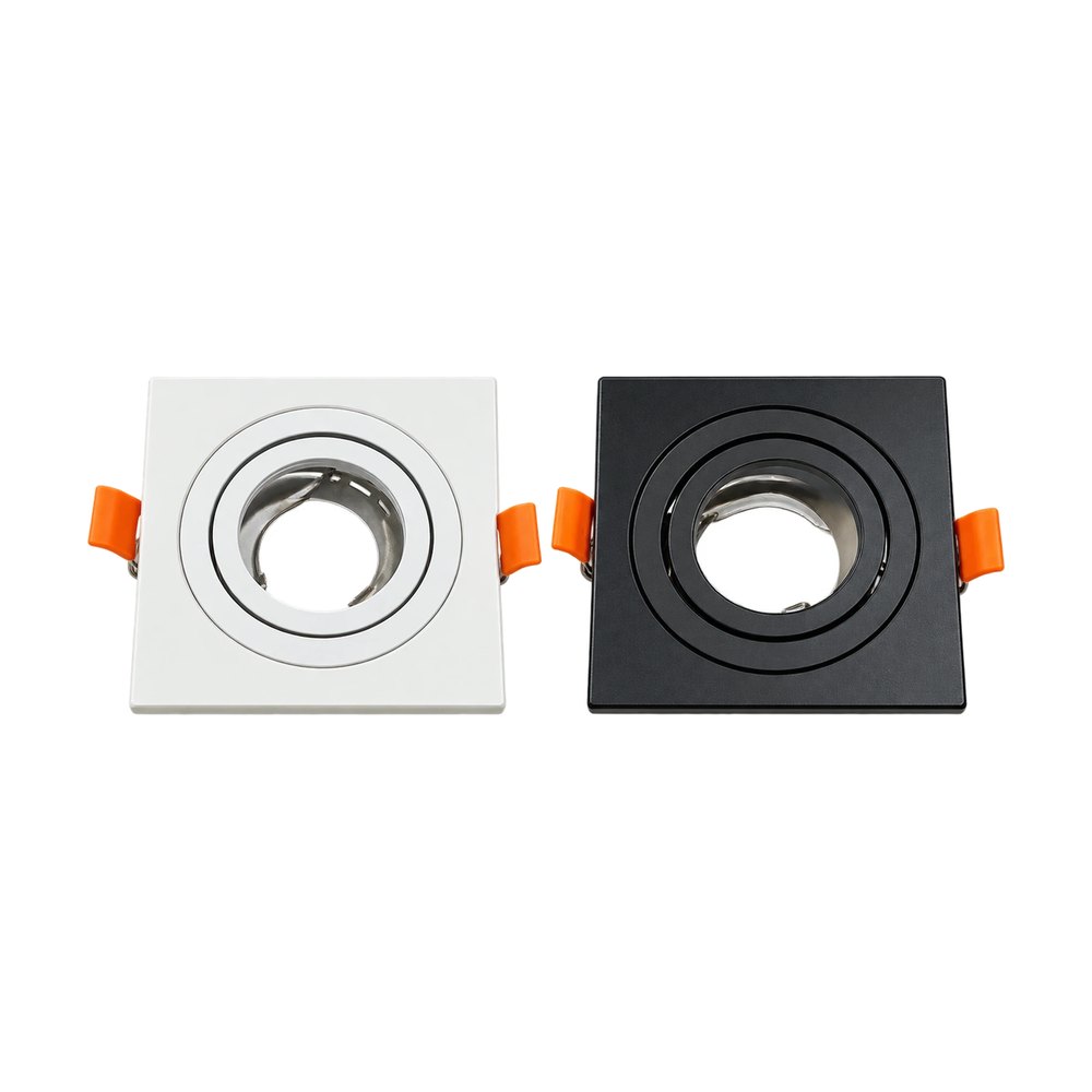 โคมดาวน์ไลท์เดี่ยว GL135 ปรับได้ เหลี่ยม ขาว (ขนาด 939320MM CUTTING 80*80MM
