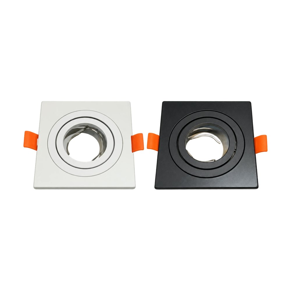 โคมดาวน์ไลท์เดี่ยว GL135 ปรับได้ เหลี่ยม ดำ (ขนาด 939320MM CUTTING 80*80MM